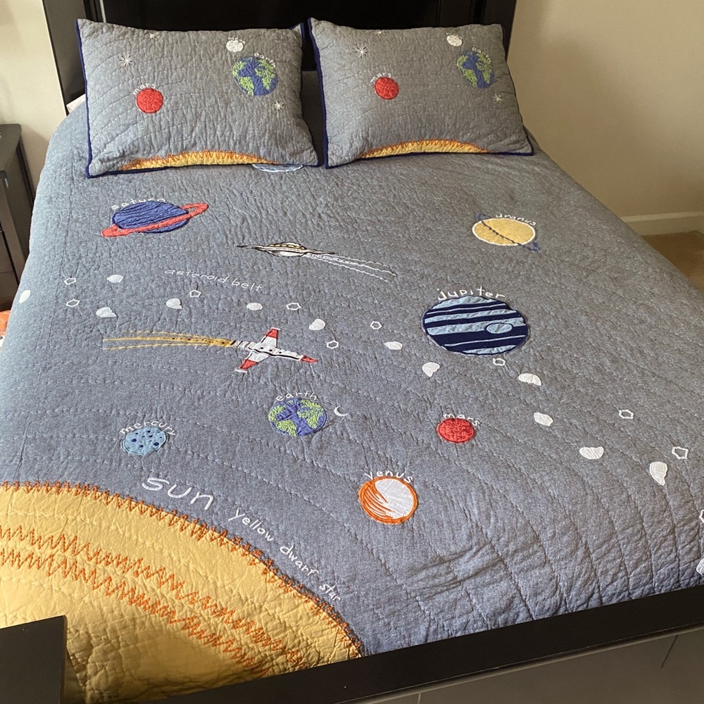 Pottery Barn Kids Space Quilt Set